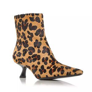 NWOT Simon Miller Kuki Leopard Print Calf Hair Kitten Heel Booties Size 36 US 6